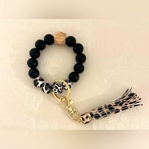 Cute Rubber Leopard Print Keychain
